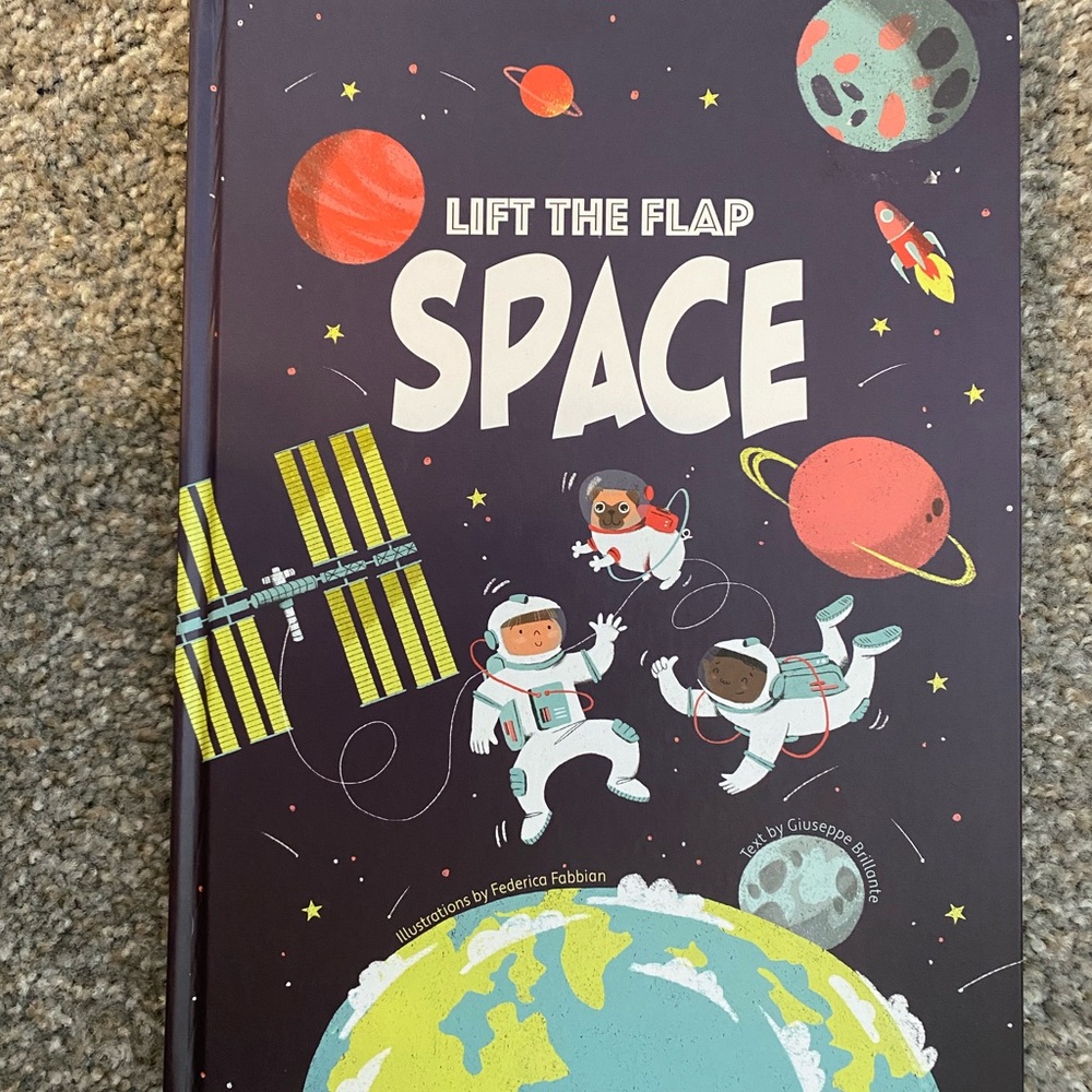 Space Lift the Flap Educational Astronaut Large Book